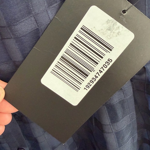 English Factory Gridded Organza Tiered Collared Maxi Dress, Blue, Medium, NWT - Picture 8 of 11